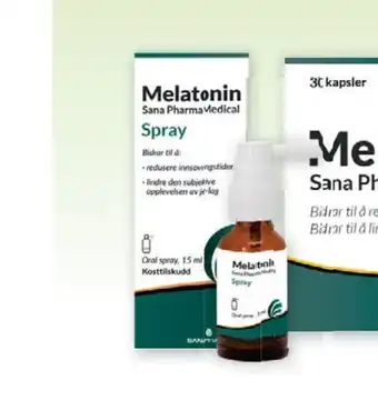Vitusapotek Melatonin spray Sana Pharma Medical tilbud