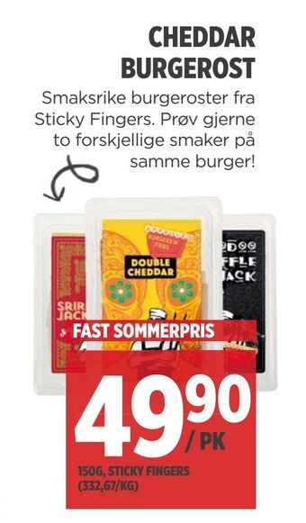 Meny Cheddar burgerost tilbud