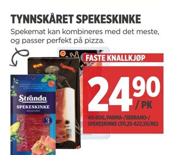Meny Tynnskåret spekeskinke tilbud