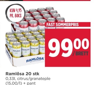 Meny Ramlösa mineralvann tilbud