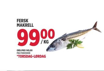 Jacobs Fersk makrell tilbud