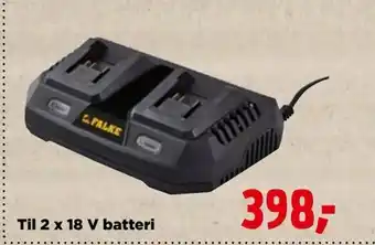 jem & fix Til 2 x 18 V batteri tilbud