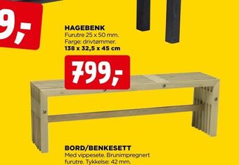 jem & fix Hagebenk tilbud
