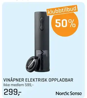 Jernia Vinåpner elektrisk oppladbar tilbud