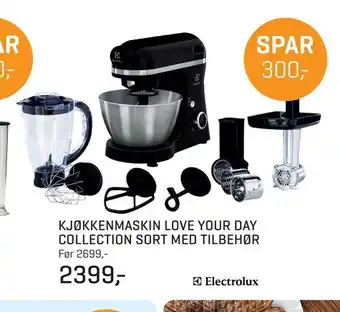 Jernia Kjøkkenmaskin love your day collection sort med tilbehør tilbud