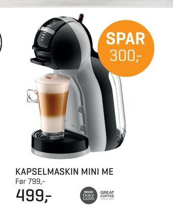 Jernia Kapselmaskin mini me tilbud