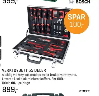 Verktøysett 55 deler
