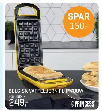 Jernia Belgisk vaffeljern flip 700w tilbud