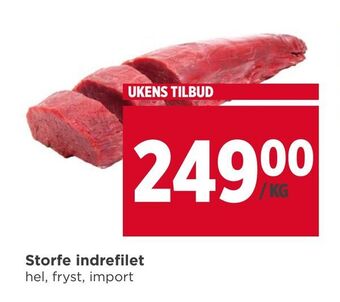 Meny Storfe indrefilet tilbud