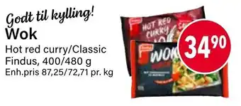 Nærbutikken Wok hot red curry/classic findues tilbud
