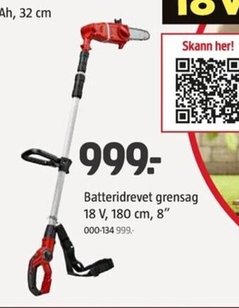 Jula Batteridrevet grensag 18 V, 180 cm, 8 tilbud