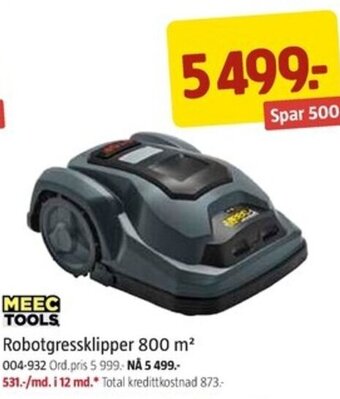 Jula MEEC TOOLS robotgressklipper 800 m tilbud