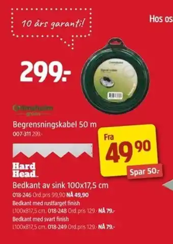 Jula Begrensningskabel 50 m tilbud