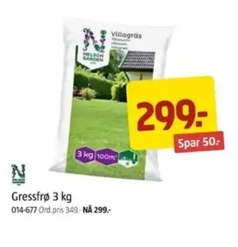 Gressfrø 3 kg