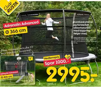 Rusta Adrenalin Advanced Ø 366 cm tilbud