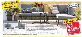 Rusta 3x Loungesofa Amsterdam tilbud