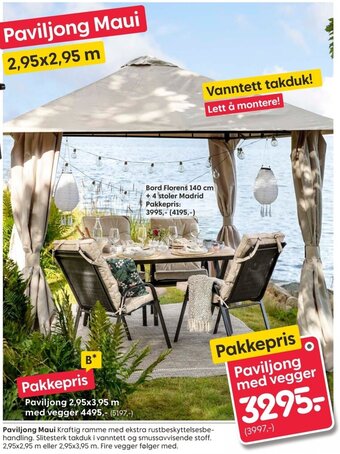 Rusta Paviljong Maui tilbud