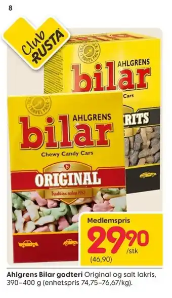 Ahlgrens Bilar godteri