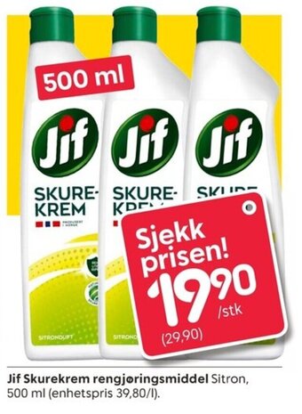 Rusta Jif Skurekrem rengjøringsmiddel tilbud