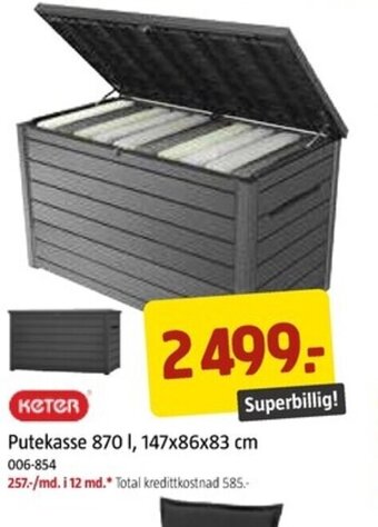 Jula Keter Putekasse 870 I, 147x86x83 cm tilbud