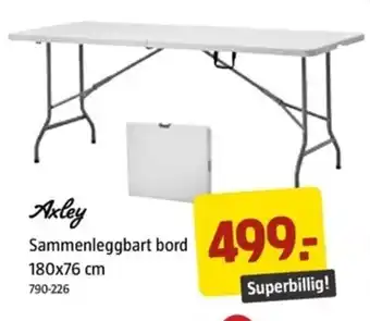 Jula Axley Sammenleggbart bord tilbud