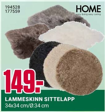 Europris Lammeskinn sittelapp tilbud