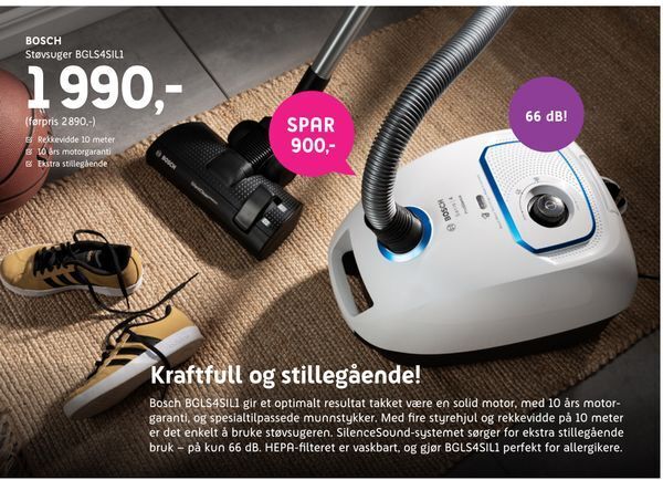 ELON Støvsuger BGLS4SIL1 tilbud