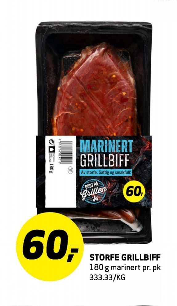 Bunnpris Storfe grillbiff tilbud