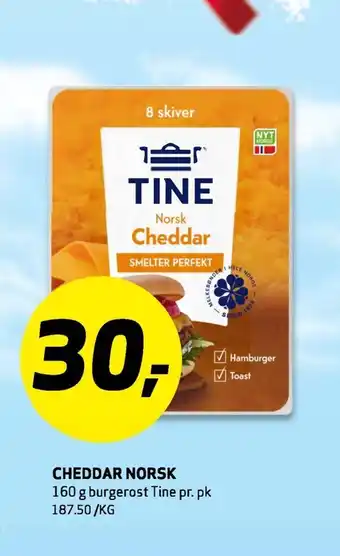 Bunnpris Cheddar norsk tilbud