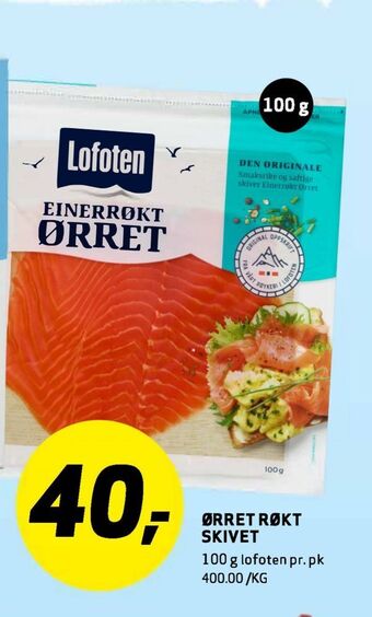 Bunnpris Ørret røkt skivet tilbud