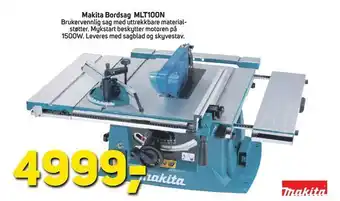 Megaflis Makita Bordsag Mlt100n tilbud