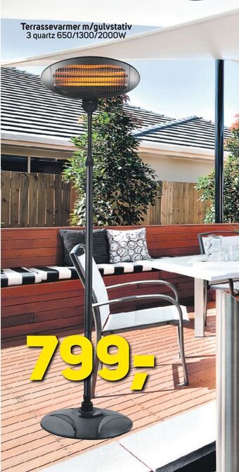 Megaflis Terrassevarmer m/gulvstativ tilbud