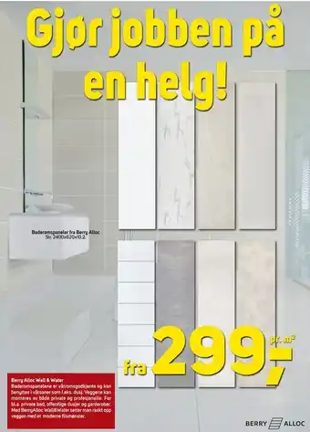 Megaflis Baderomspaneler fra Berry Alloc tilbud