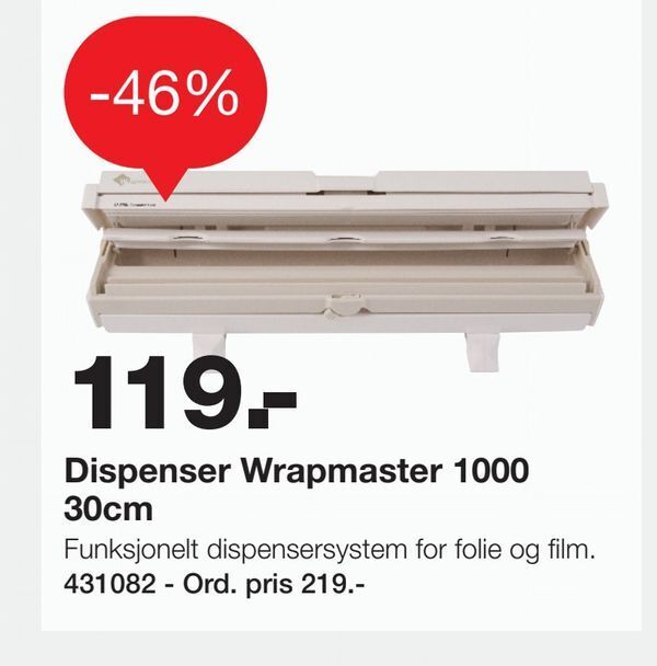 Staples Dispenser Wrapmaster 1000 30cm tilbud