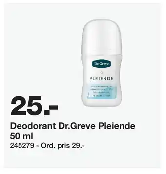 Staples Deodorant Dr.Greve Pleiende 50 ml tilbud
