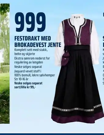 Coop Obs Festdrakt med brokadevest jente tilbud