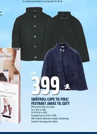 Coop Obs Småtroll cape til pike/ festrakt jakke til gutt tilbud