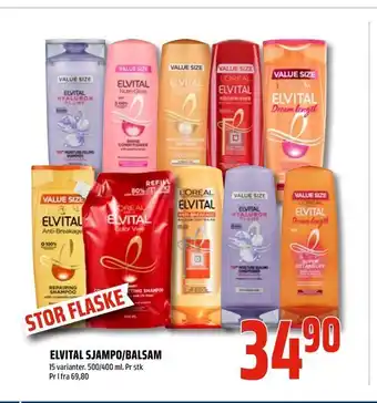 Coop Obs Elvital sjampo/balsam tilbud