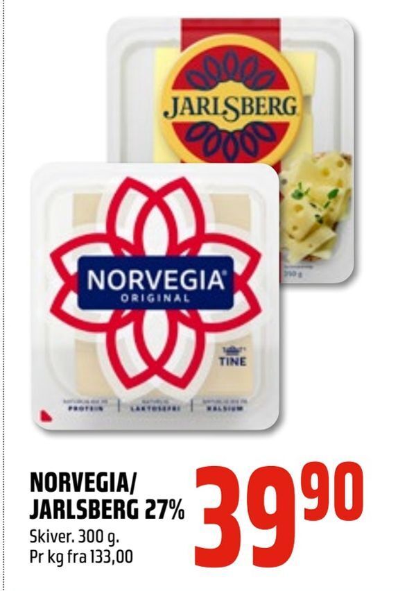 Coop Obs Norvegia/ jarlsberg 27% tilbud