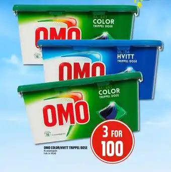 Coop Obs Omo color/hvitt trippel dose tilbud
