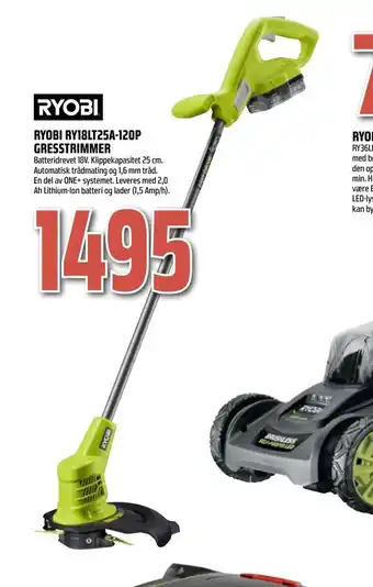 Coop Obs Ryobi ry18lt25a-120p gresstrimmer tilbud