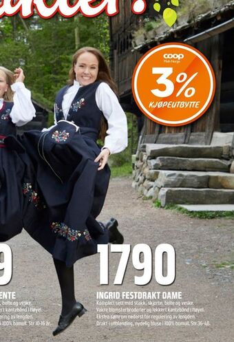 Coop Obs Ingrid festdrakt dame tilbud