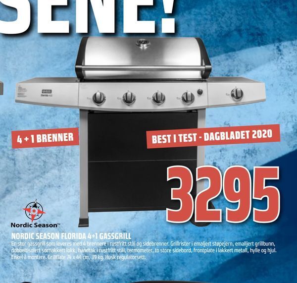 Coop Obs Nordic season florida 4+1 gassgrill tilbud