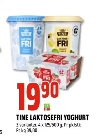 Coop Obs Tine laktosefri yoghurt tilbud