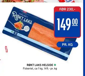 Rema 1000 Røkt laks helside tilbud