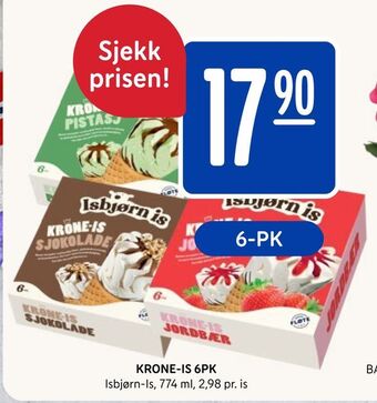 Rema 1000 Krone-is 6pk tilbud