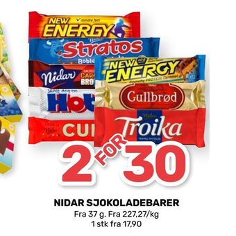 Coop Marked Nidar sjokoladebarer tilbud