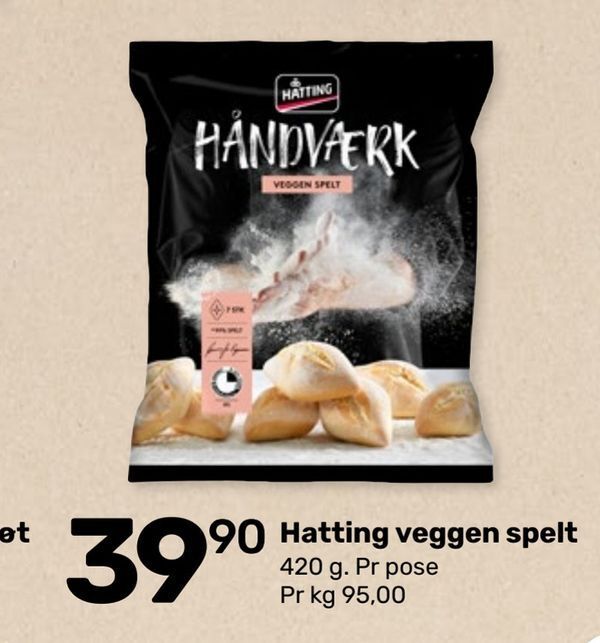 Matkroken Hatting veggen spelt tilbud