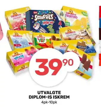 Matkroken Utvalgte diplom-is iskrem tilbud