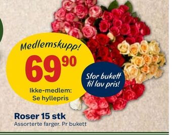 Coop Mega Roser 15 stk tilbud